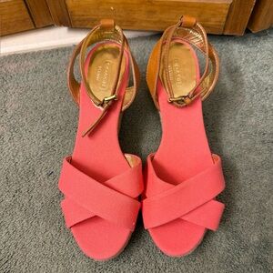 LADIES COACH Pink Wedge Shoes BRAND NEW